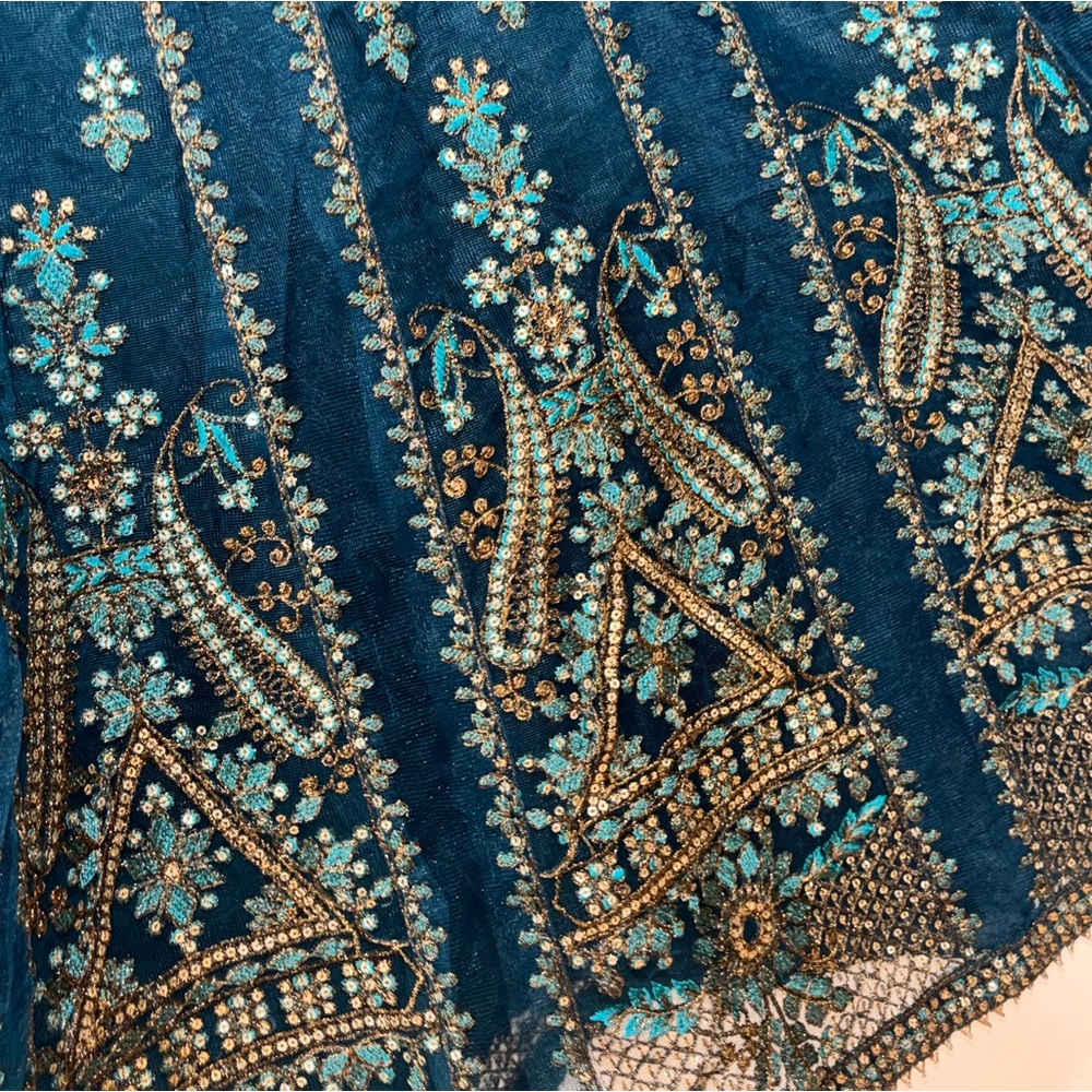 Women net wedding dress in blue navy - Picture 2 of 8